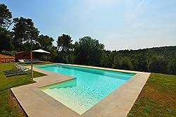 	Ferienhaus Toskana Pool eingezäunt