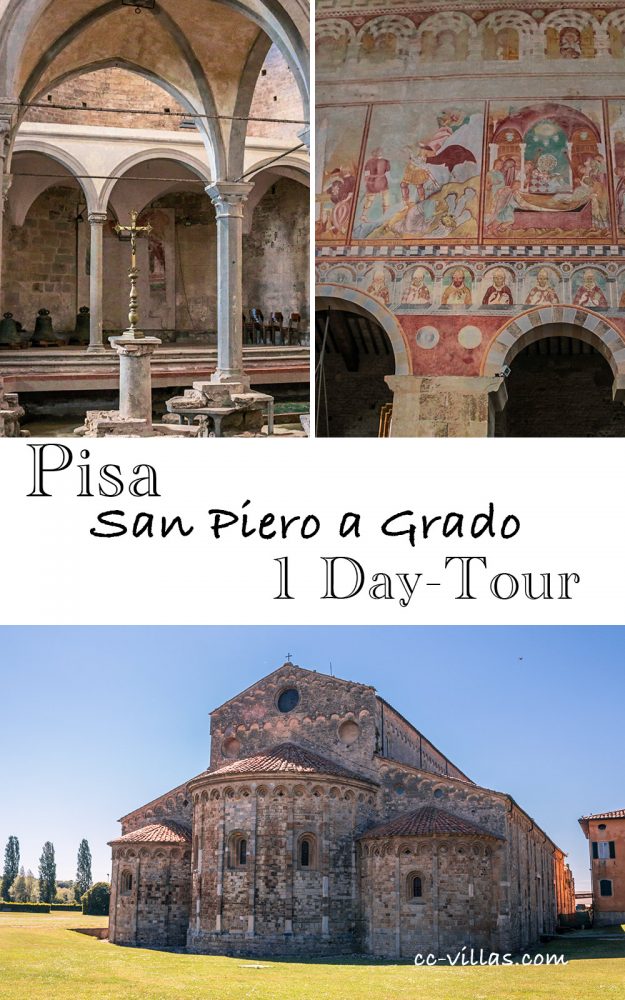 Pisa and the church San Pieri a Grado, basilica at Marina di Pisa