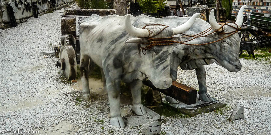 Marble oxen in the mountains of Carrara - Walter Danesi
